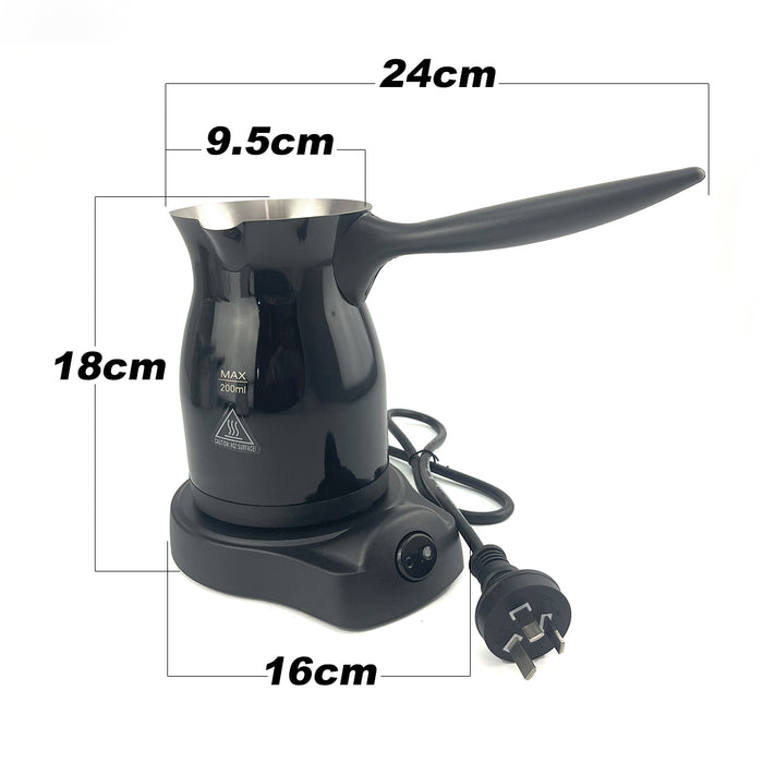 Mornest Electric Turkish Greek Arabic Coffee Maker Automatic Sensor Anti Overflow 220ml