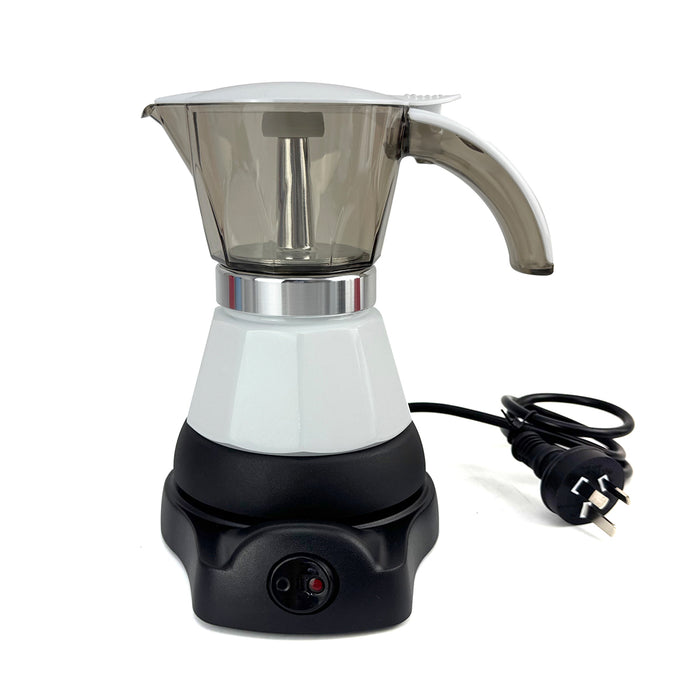 Mornest Electric Moka Coffee Maker Auto Power Off Home Espresso Italian Classic 3Cups