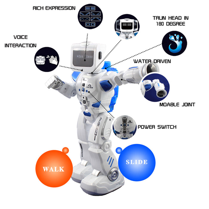 Alien Water Driven Robot Sound RC INTERACTION VOICE Control Kids Toy Trade Me