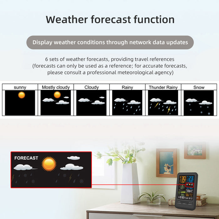 FJ3395TY WiFi Bluetooth Smart Weather Station  Weather Forecast Digital Clock