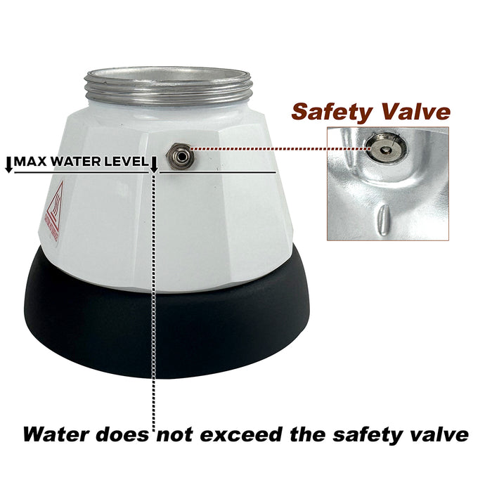 Mornest Electric Aluminium Moka Coffee Maker Espresso Italian Classic auto power off Home 3/6Cups