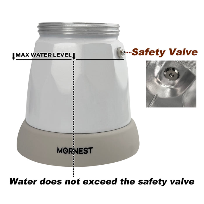 Mornest Electric Moka Coffee Maker Pumpkin Pot Classic Italian Auto Power Off 6Cup