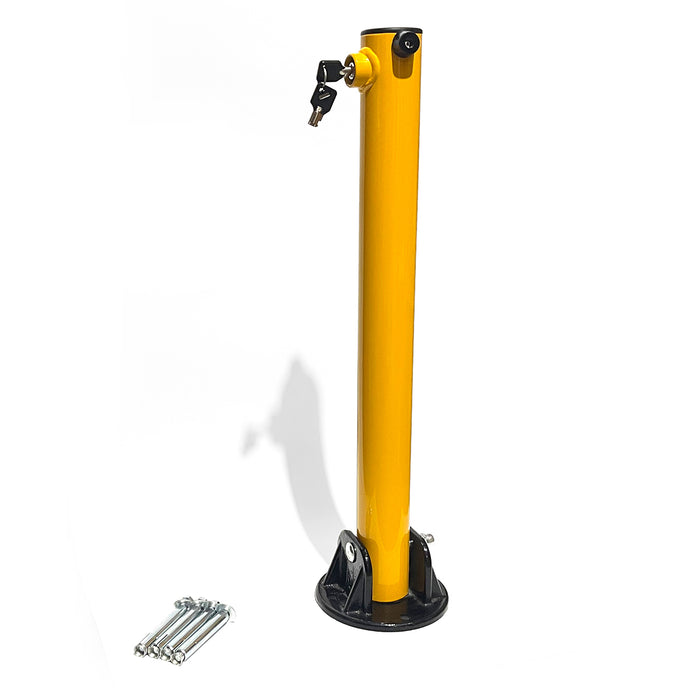 Heavy-duty Parking Bollard locker Barrier Vehicle 2 Side Fold-down Design Cast Steel Base 60cm