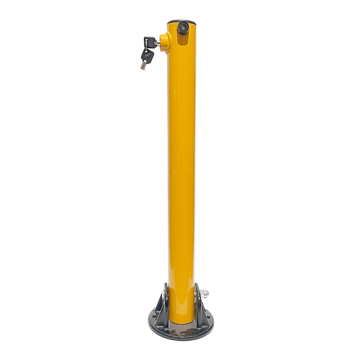 Heavy-duty Parking Bollard locker Barrier Vehicle 2 Side Fold-down Design Cast Steel Base 60cm