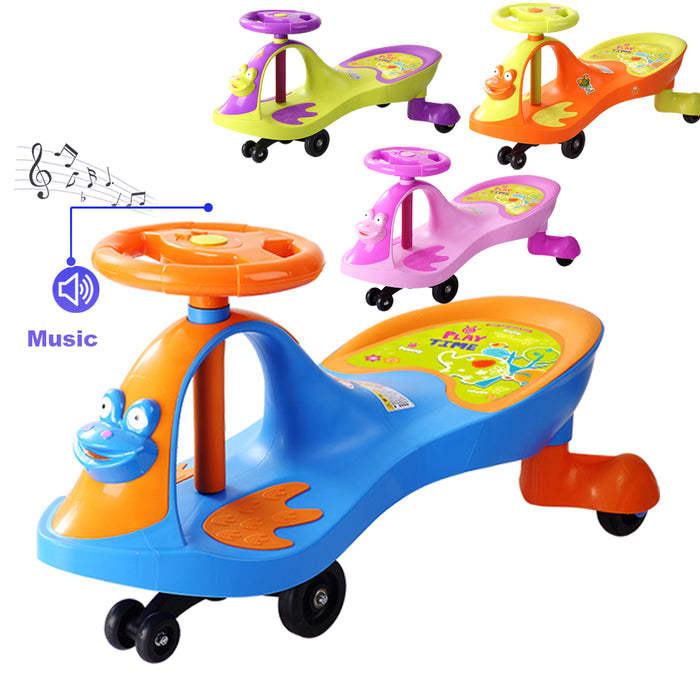 Swivel Scooter Wiggle Gyro Swing Car Twist & Go Kid  Car Child Miusic Ride On Toy