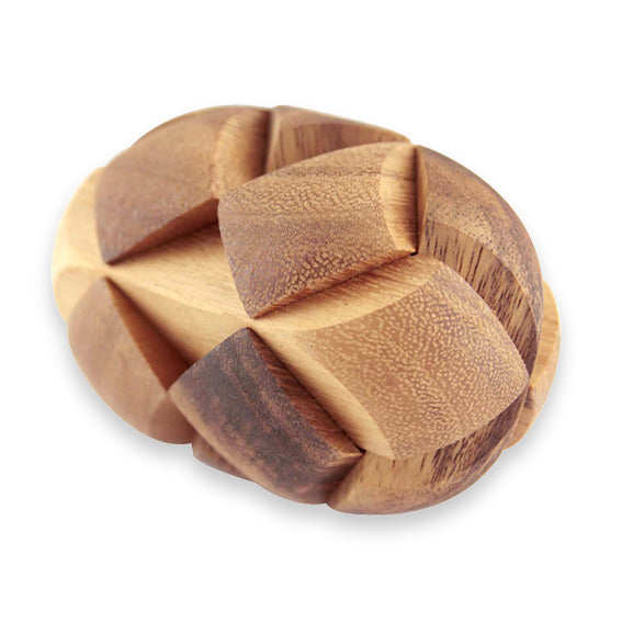 Wooden Puzzle Interlocking Brain Teasers Football/Rugby Ball 3D Large Puzzle