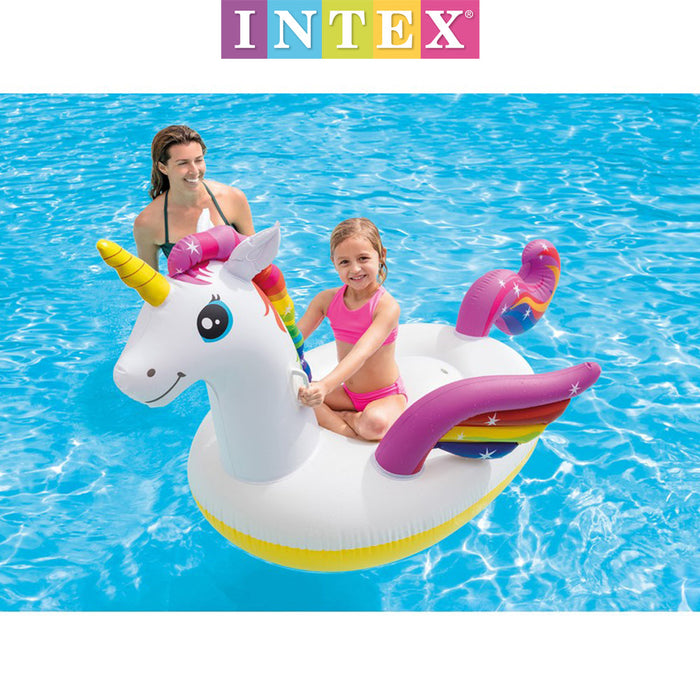 INTEX Giant Unicorn  / Pink Flamingo / Dragon Swimming Pool Ride On Float Raft Beach