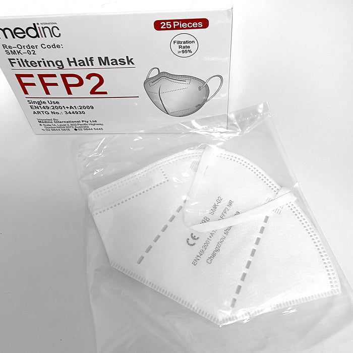 Medinc 25Pcs 4L KF94 face protection 4-Layer KF94 Face Masks 3D Comfortable 100PCS Filter Mouth Face Mask Cover Filtration Rate ≥95% protective Half AU