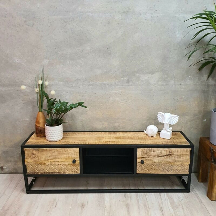 [MANGO TREES] "Rutland" Mango Wood TV Unit/Entertainment Cabinet