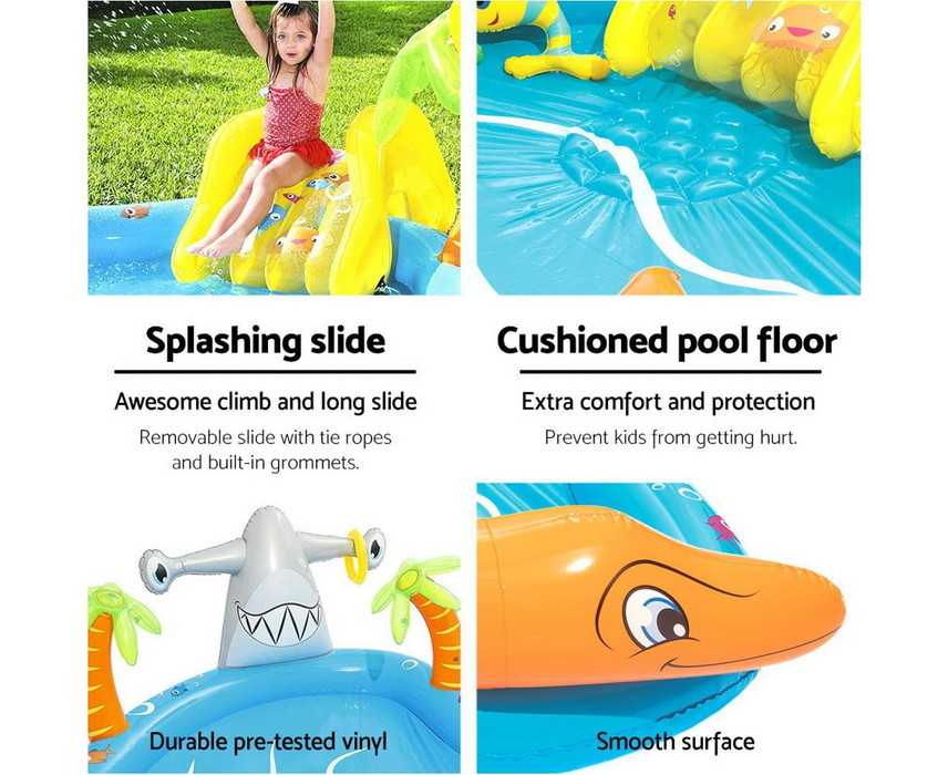 BESTWAY Inflatable Kids Fantastic Sea Life Play Pool Splash Pools Play Center