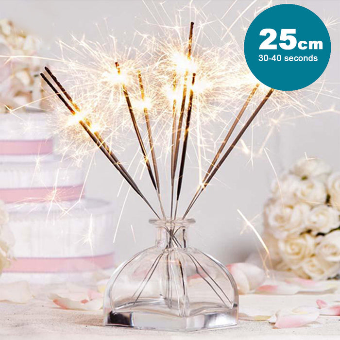 Sparklers Party Sparkler For Birthdays Party Parties Wedding 25 / 42 / 70 / 90CM Low Smoke Gold Sparklers