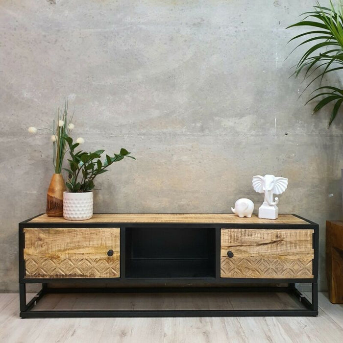 [MANGO TREES] "Rutland" Mango Wood TV Unit/Entertainment Cabinet