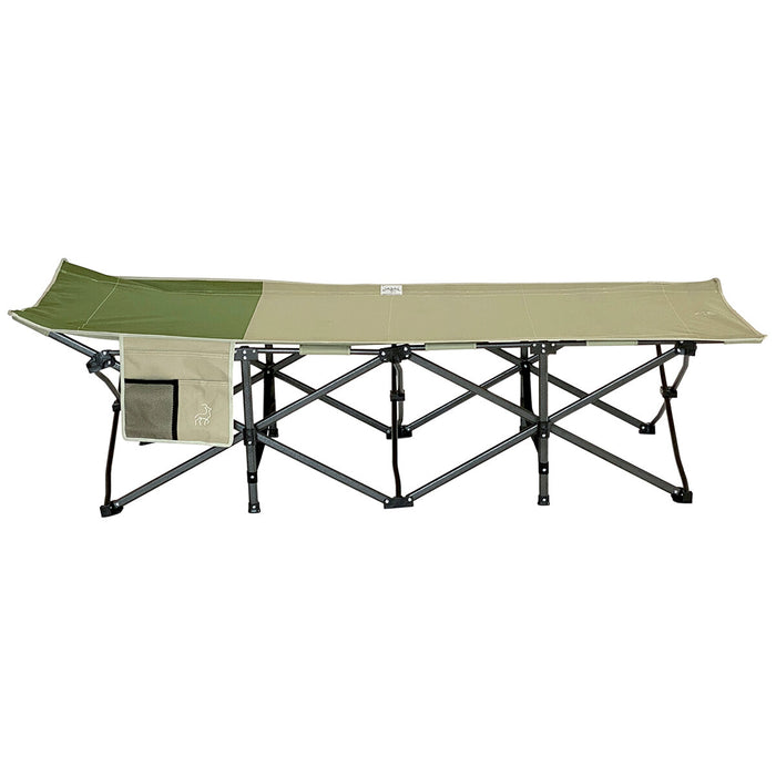 Hidden Wild XL Portable Folding Camp Bed Cot with Carry Bag Instant Open & Close