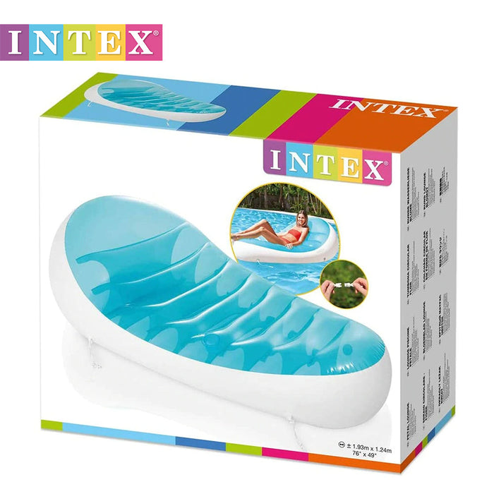 INTEX Petal Floating Lounge Chair Pool Float Lounger 1.93x1.24m With Cupholder