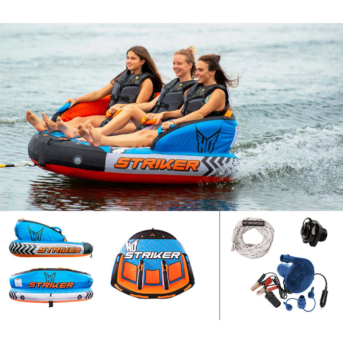 HO Sports Striker 3 Towable Weight Capacity 231kg 3 Person With Rope & 12V Pump