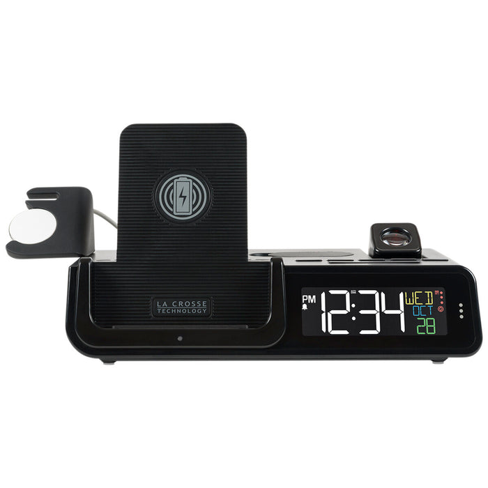 La Crosse Technology Projection Digital Clock Wireless Multifunction Charger