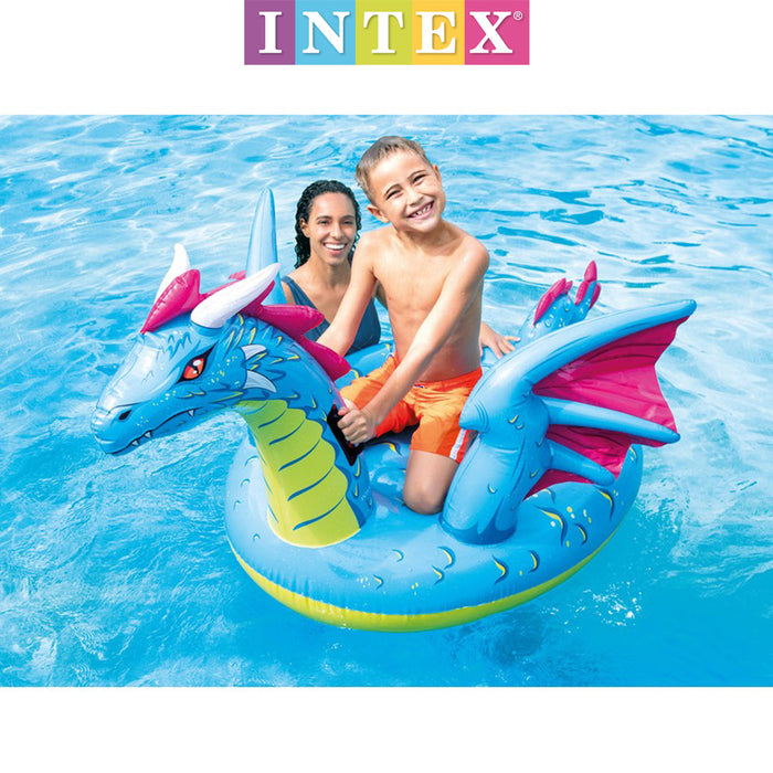 INTEX Giant Unicorn  / Pink Flamingo / Dragon Swimming Pool Ride On Float Raft Beach