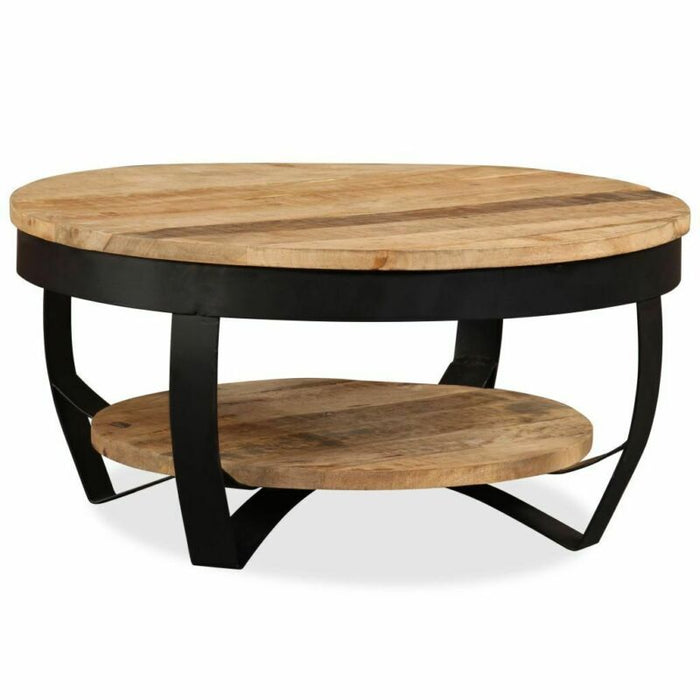 [Mango Trees] "Solent" Mango Wood Coffee Table 65cm Rough Finish