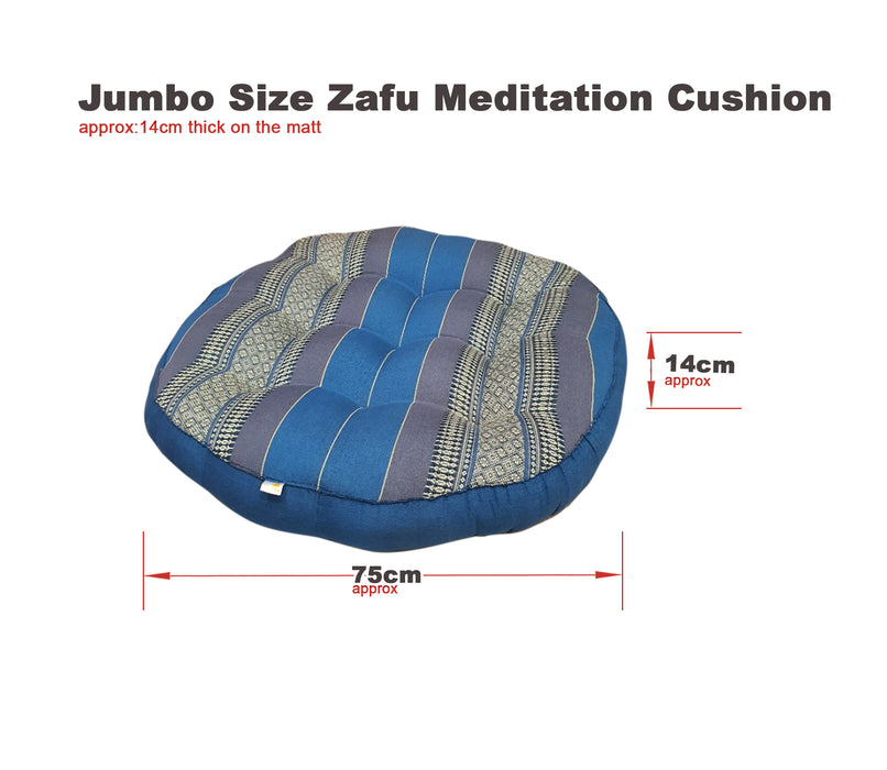 Thai Zafu Meditation Cushion Filled with 100% Natural Kapok Fiber Jumbo AU