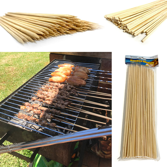 600Pcs Bamboo Skewers 4mm 30cm Sticks Kebab Meat Party Disposable BBQ Grill AU