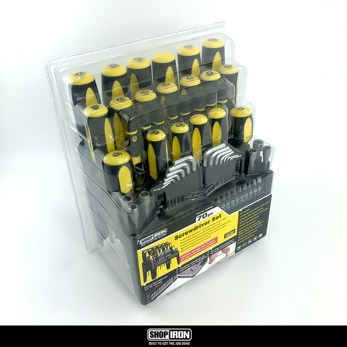 With Plastic Storage Rack Shop Iron Screw Driver Set 70 Pieces PH, SL And Star