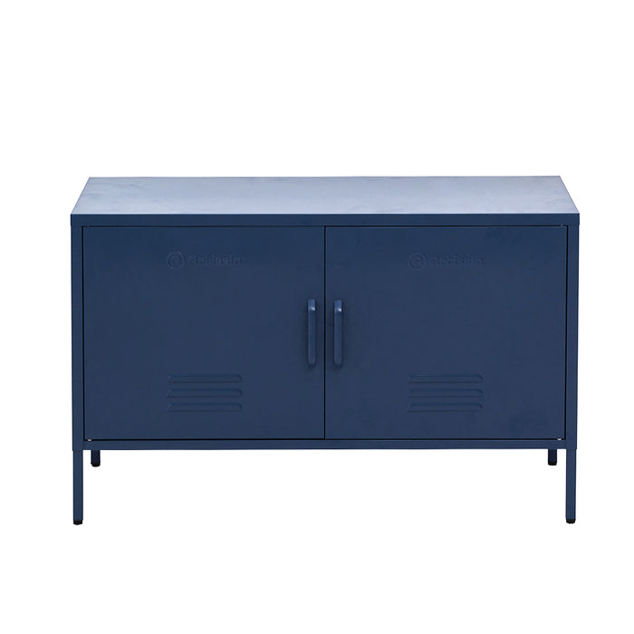 ArtissIn Base Metal Locker Storage Shelf Organizer Cabinet Buffet Sideboard Blue