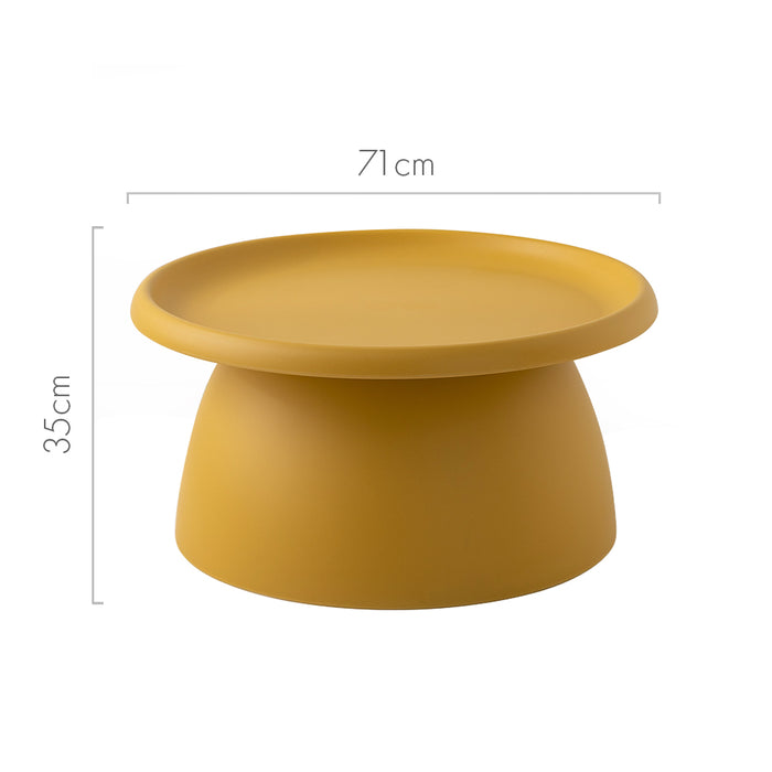 Coffee Table  Nordic Round Mushroom Large Side Table 70CM Yellow