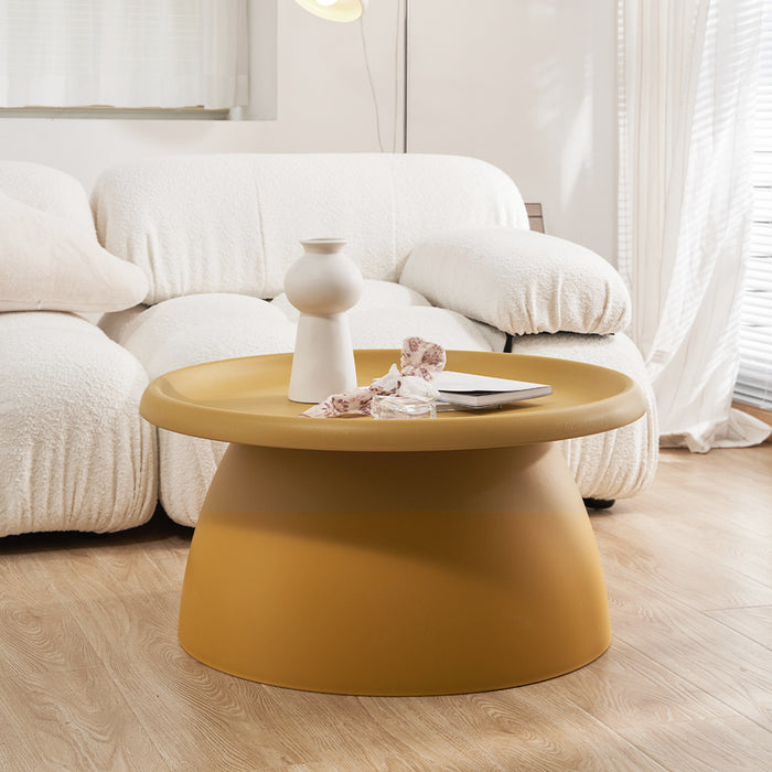 Coffee Table  Nordic Round Mushroom Large Side Table 70CM Yellow