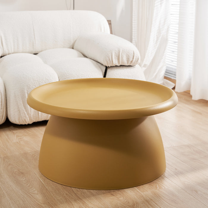 Coffee Table  Nordic Round Mushroom Large Side Table 70CM Yellow