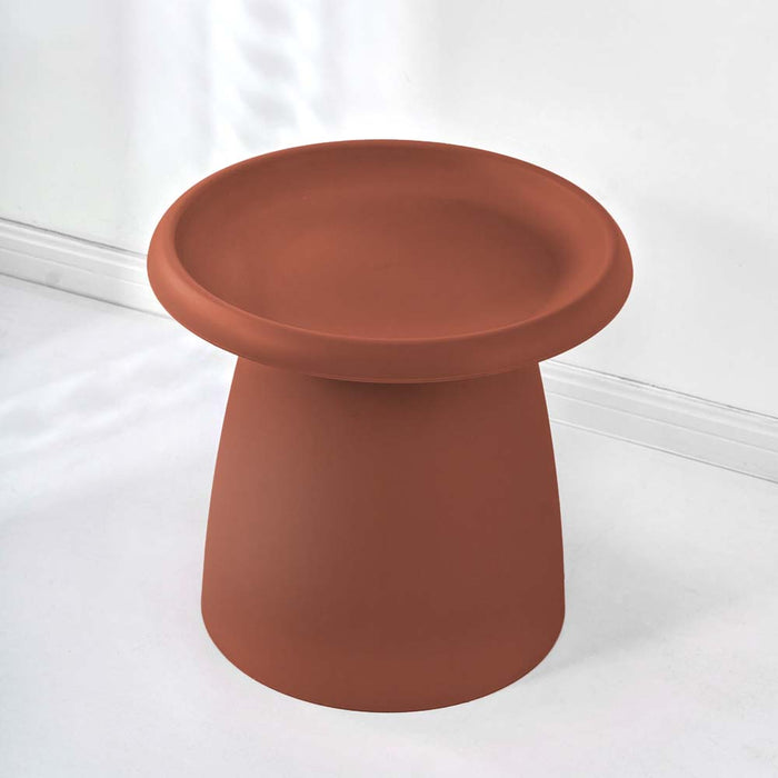 Coffee Table Nordic Round Mushroom Small Side Table 50CM Red