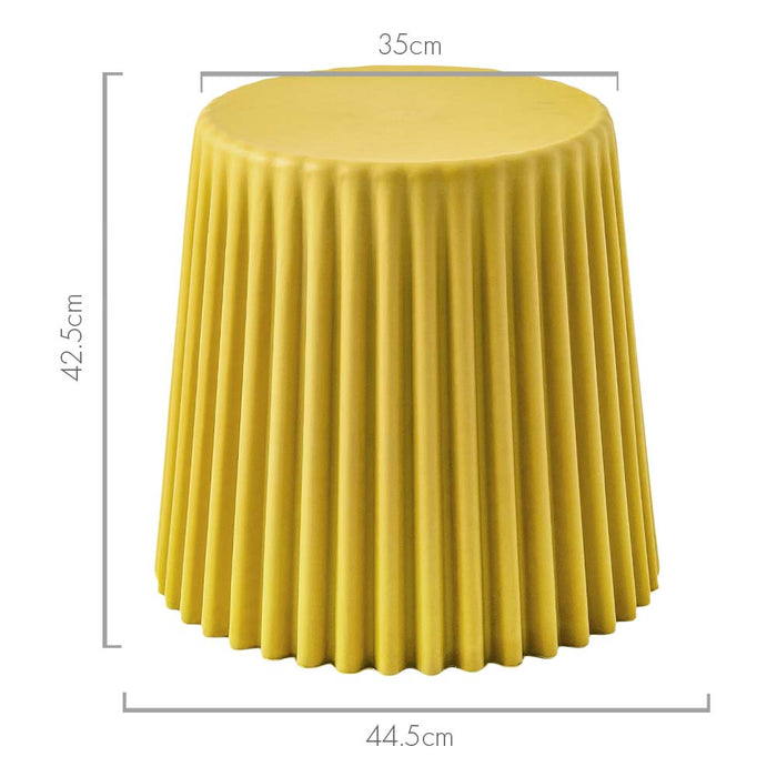 Set of 2 Cupcake Stool Plastic Stacking Stools Chair Outdoor Indoor  Commercial Yellow