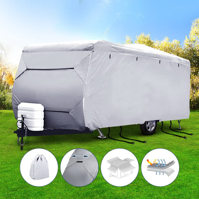 18-20ft Caravan Cover Campervan 4 Layer UV Water Resistant