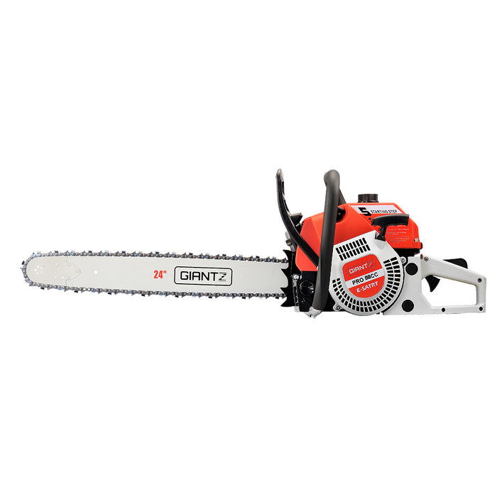 Giantz 88CC Commercial Petrol Chainsaw - Red & White