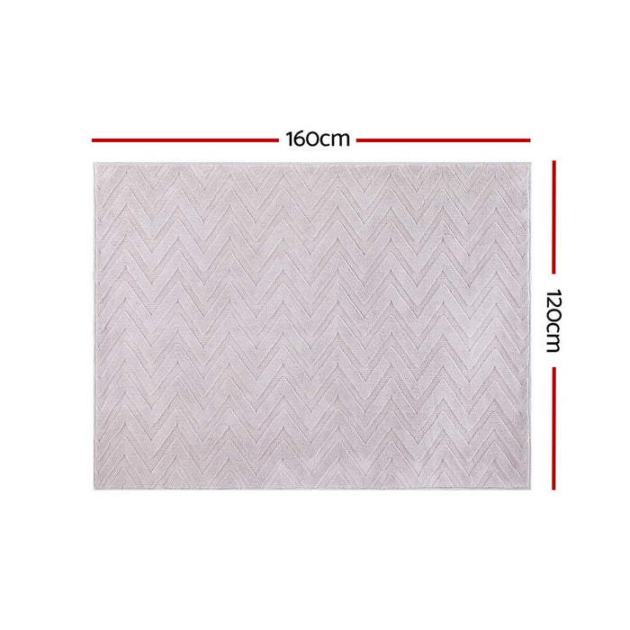 Artiss Rug 120x160cm Area Rug Washable Mat Large Carpet Microfiber Ripple