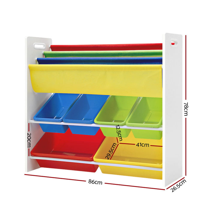 Kids Bookcase Children Bookshelf Toy Storage Organizer Display Rack Book