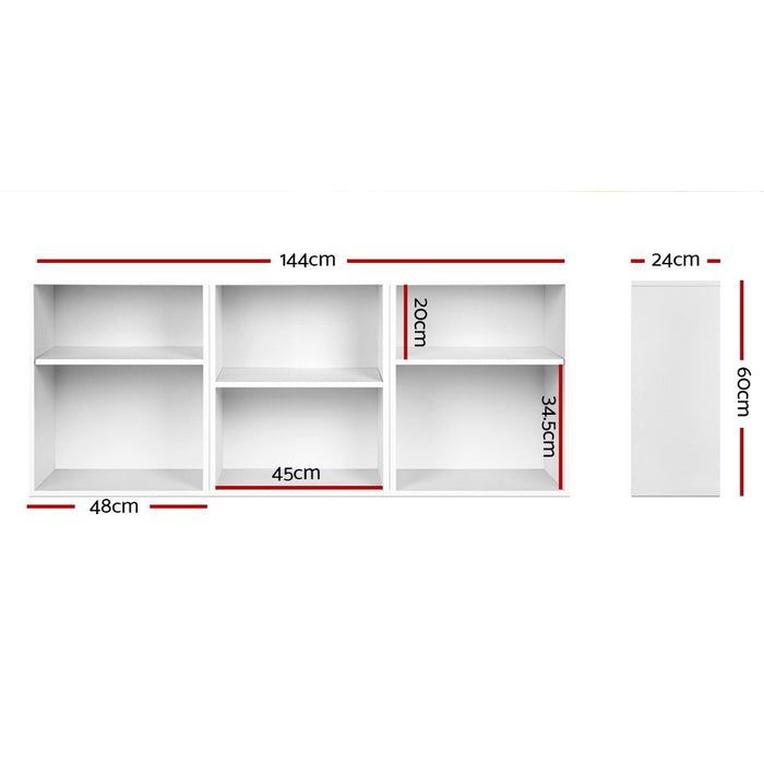 Artiss Bookshelf Set of 3 - VENA White