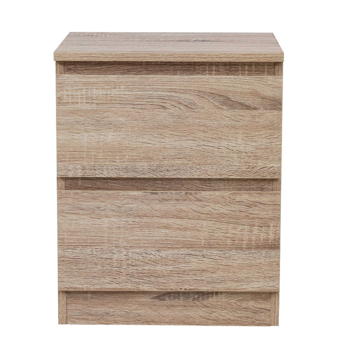 Artiss Bedside Table 2 Drawers - PEPE Oak