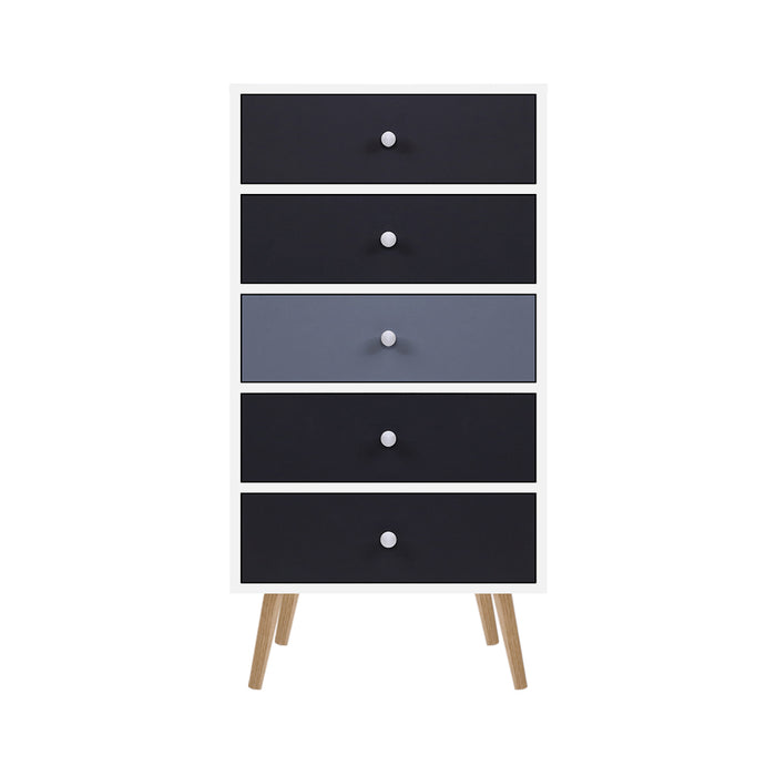 Artiss 5 Chest of Drawers - BONDS White