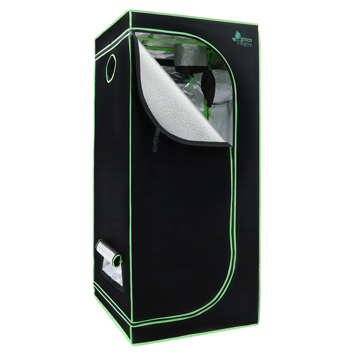 Green Fingers Grow Tent 70x70x160CM 1680D Hydroponics Kit Indoor Plant Room System