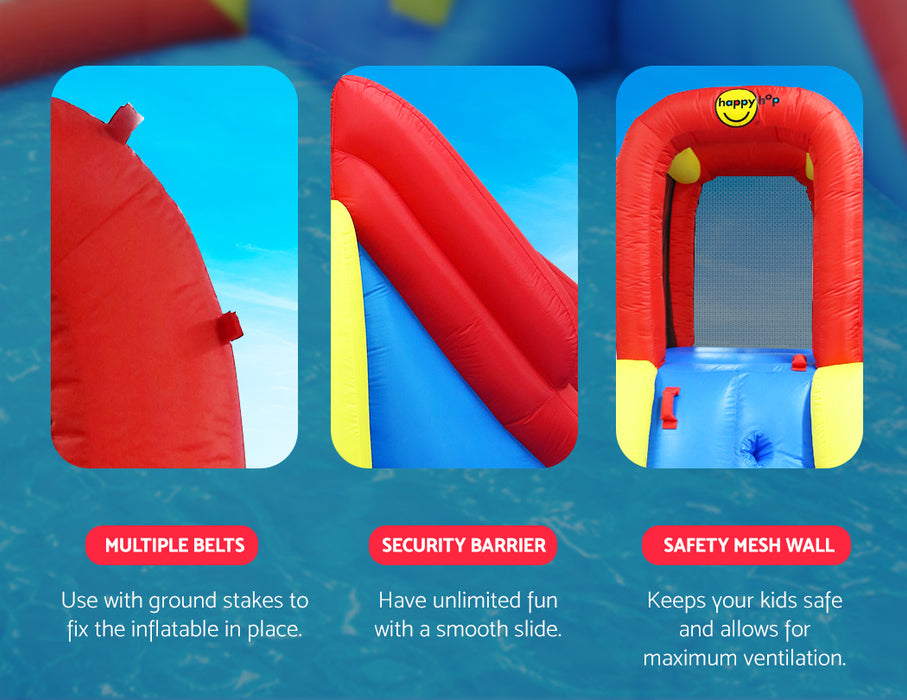 Happy Hop Water Park Inflatable Water Slide Jumping Castle Splash Toy Outdoor