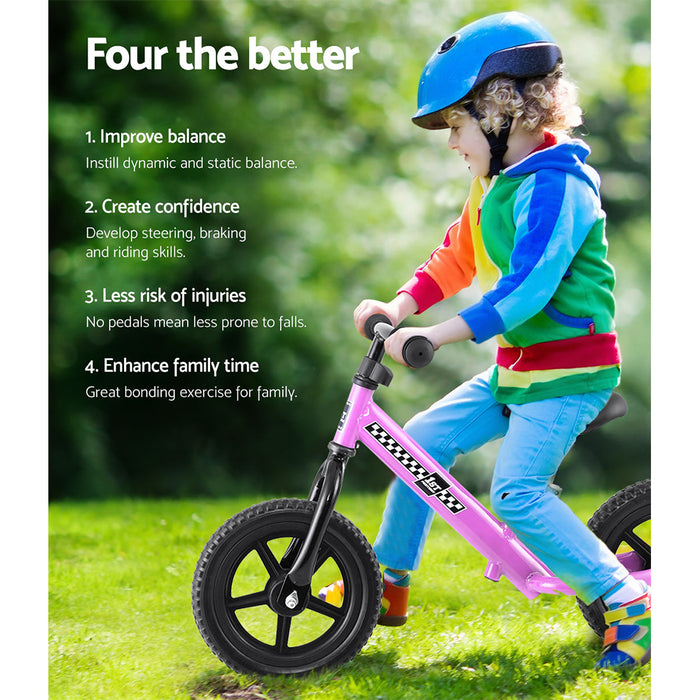 Kids Balance Bike 12" Bikes Ride On Toys Push Bicycle Wheels Toddler Baby-Pink