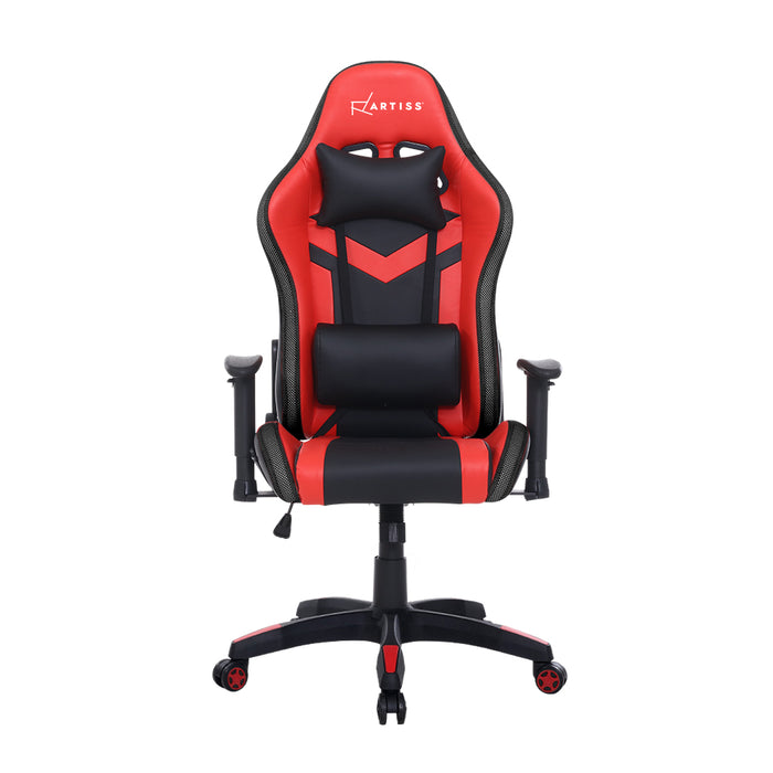 Artiss Gaming Office Chair LED Lights Recliner Red