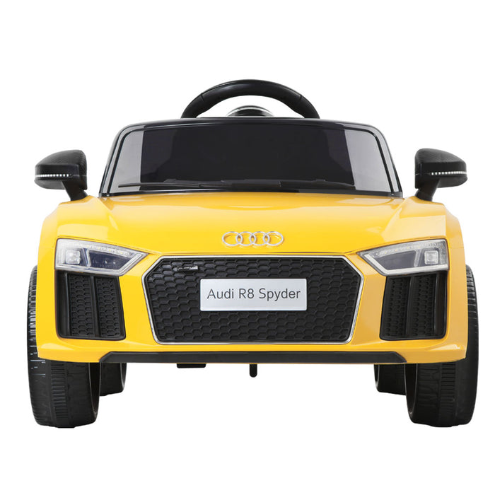 Rigo Kids Ride On Audi R8 12 V Manual And Remote Control Toys- Yellow