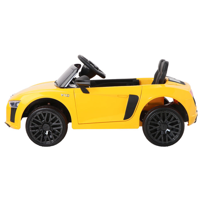 Rigo Kids Ride On Audi R8 12 V Manual And Remote Control Toys- Yellow