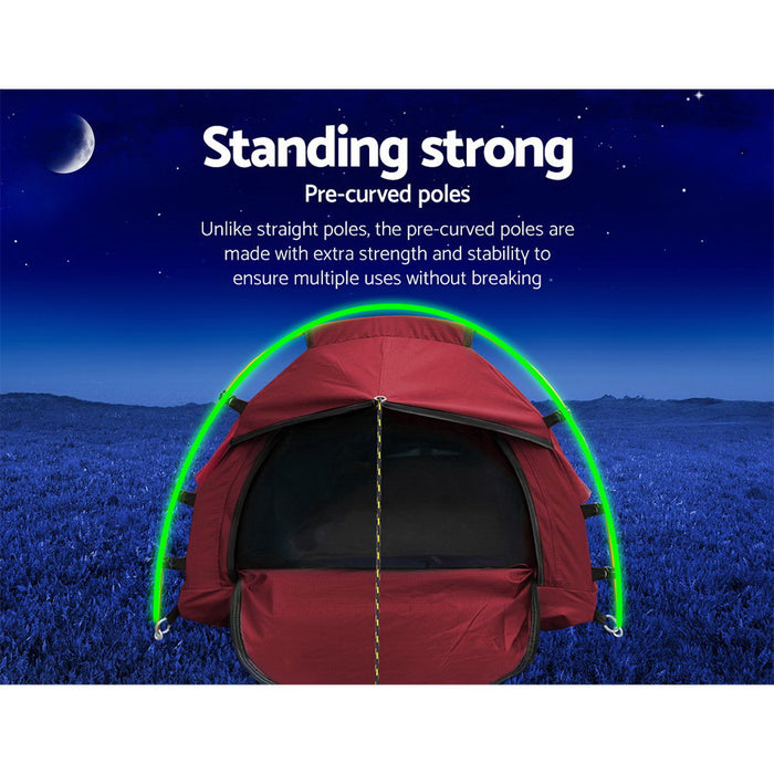 Biker Swag Camping Tent Weisshorn  Biking Hiking Beach Single Canvas Swags