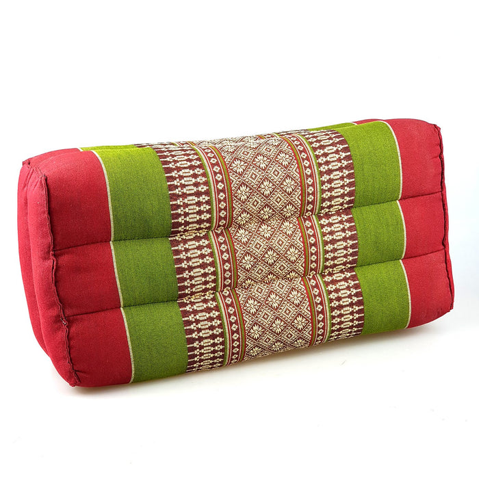 Thai Red+Green Pillows Cushion Thai Yoga Block Bolster Meditation Pilates Prop