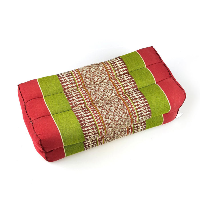 Thai Red+Green Pillows Cushion Thai Yoga Block Bolster Meditation Pilates Prop