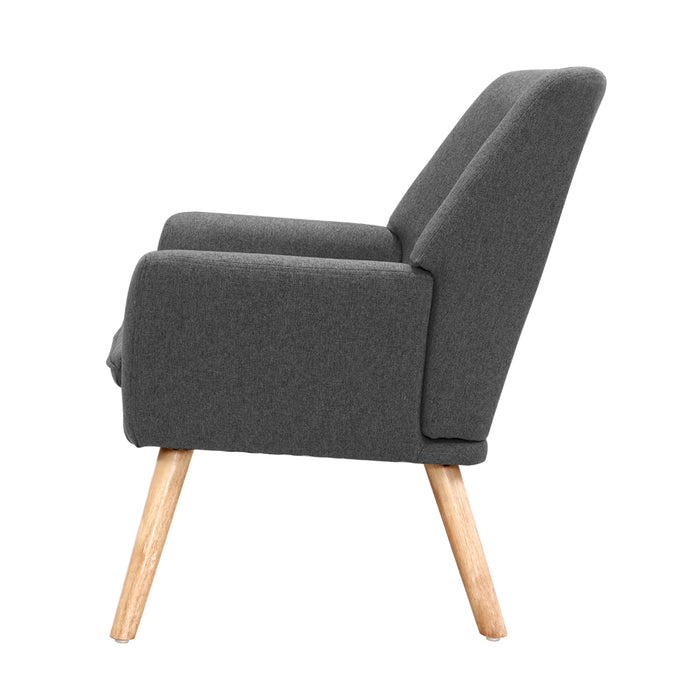 Artiss Anne Armchair Tub Single Dining Chair Tufted Button Design