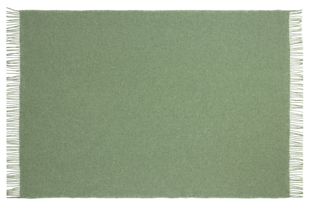 Brighton Throw - 100% NZ Wool Blanket Skillfully Woven in Europe Skin-safe - Sage