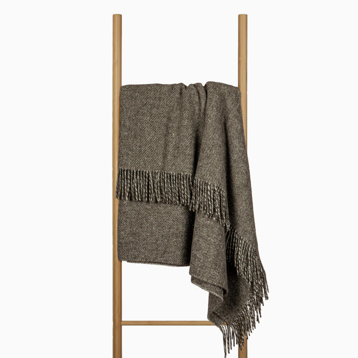 Cambridge Throw - 100% NZ Wool Blanket Woven in Europe -  Natural